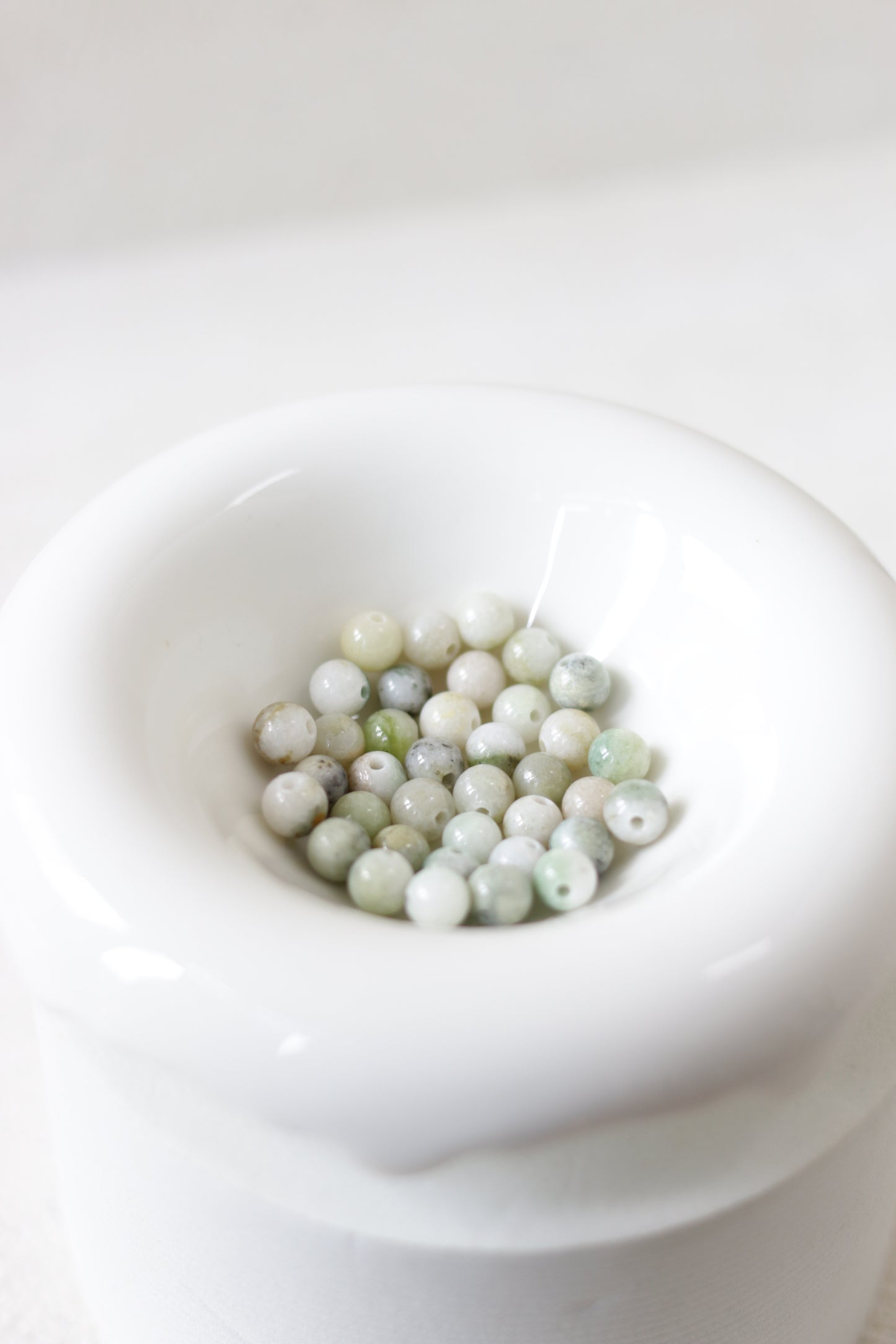 Mix White green jade