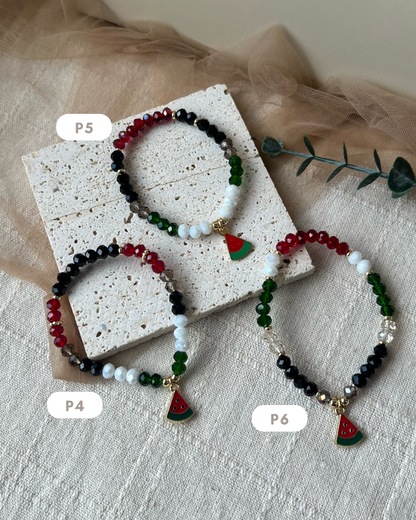 x33 Palestine Crystal Tasbih Bracelet 🌷